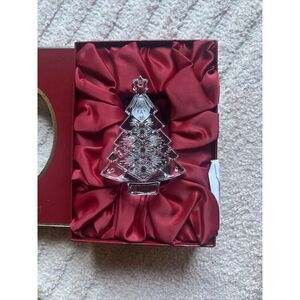 WATERFORD Crystal 2010 Christmas Xmas Tree Ornament W/ Enhancer Slovenia NIB